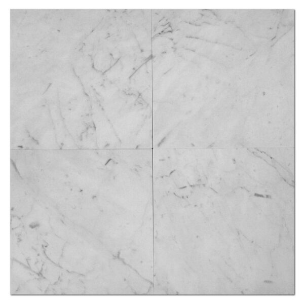 Bianco Carrara tiles on display of the website