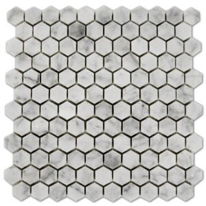Bianco Carrara Mosaic Hexagon tiles