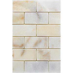 White sugar mosaic tumbled tiles
