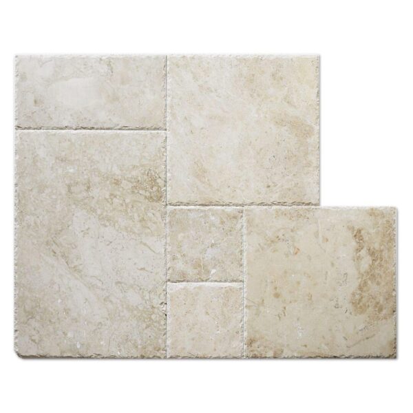 Cappuccino french pattern honed cisseled edge tiles