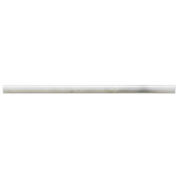 A Milano White pencil moulding on a white background.