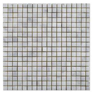 Milano white polished mosaic half by half tiles