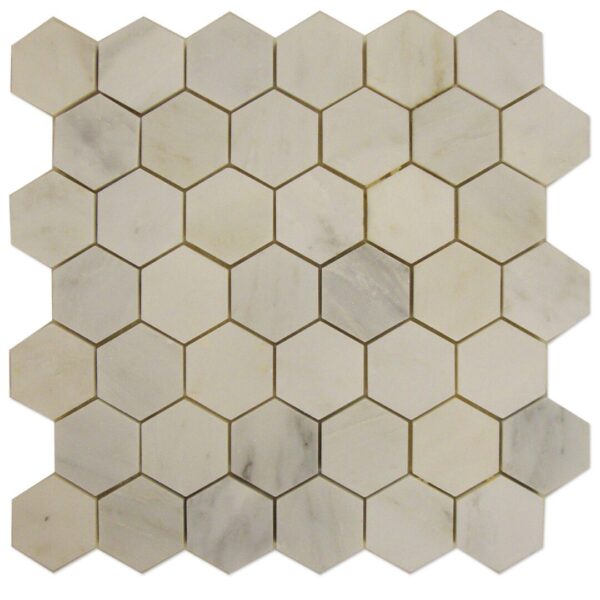 Statuary calacatta mosaic hexagon tiles