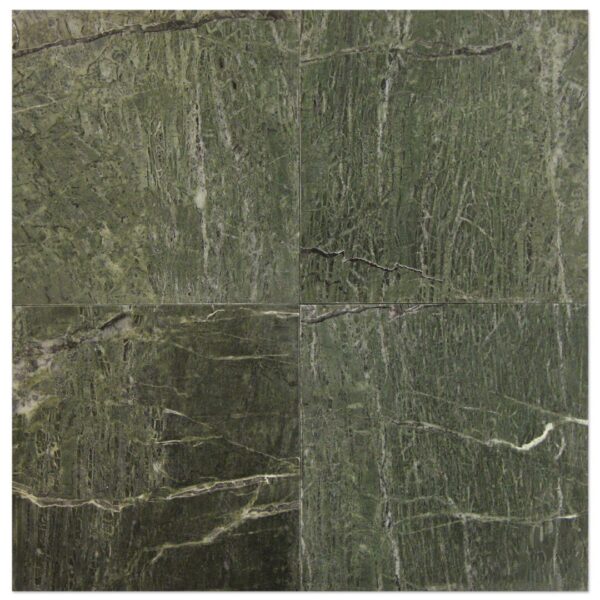A Teos Green 12x12 tile with four different colors.