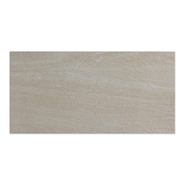 A beige tile on a white background.