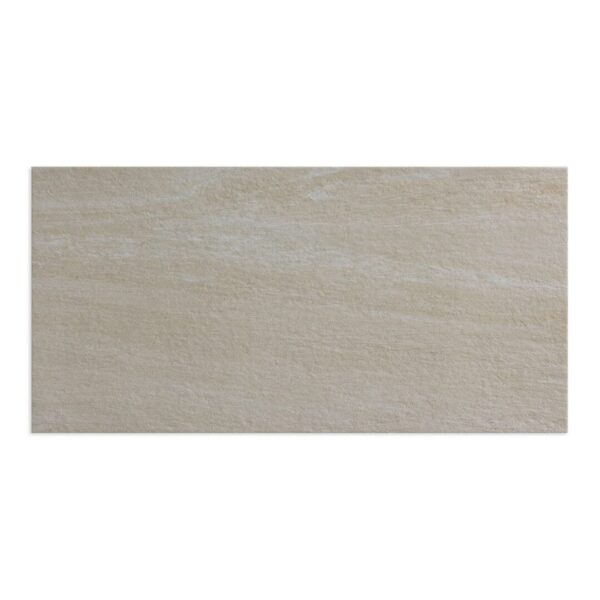 A beige tile on a white background.
