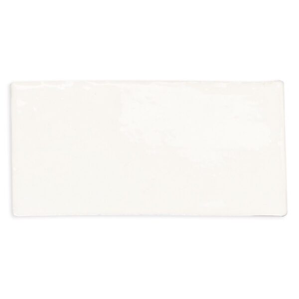 A white rectangular tile on a white background.