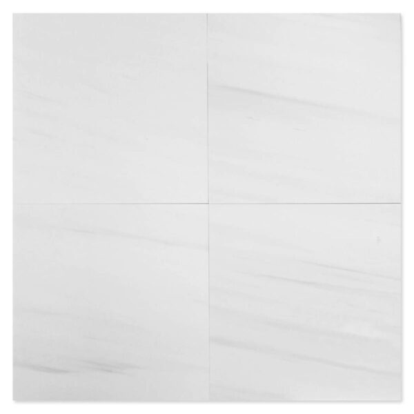 A white tile floor with some paper on it