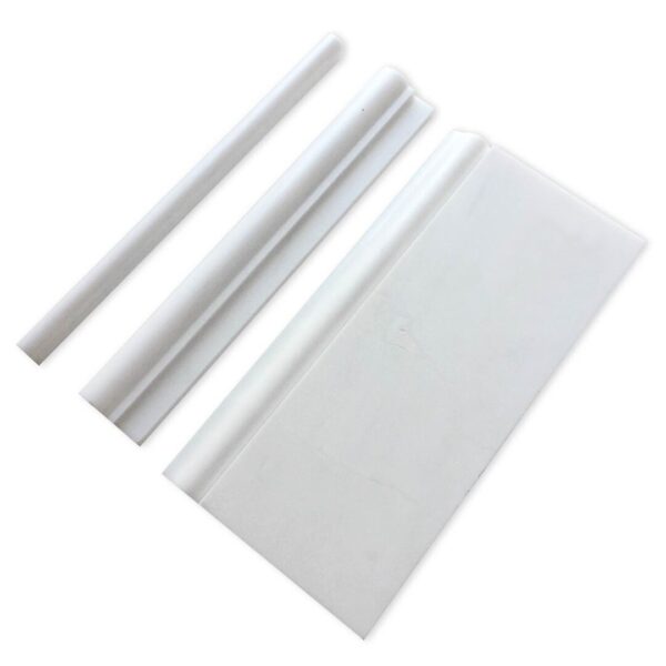 A white sheet of plastic with four different sizes.