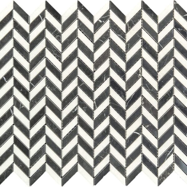 A black and white pattern of a zigzag design.